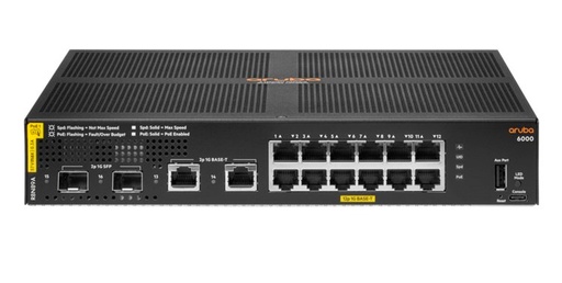[R8N89A] HPE Aruba Networking CX 6000 12G Class4 PoE 2G/2SFP 139W Switch