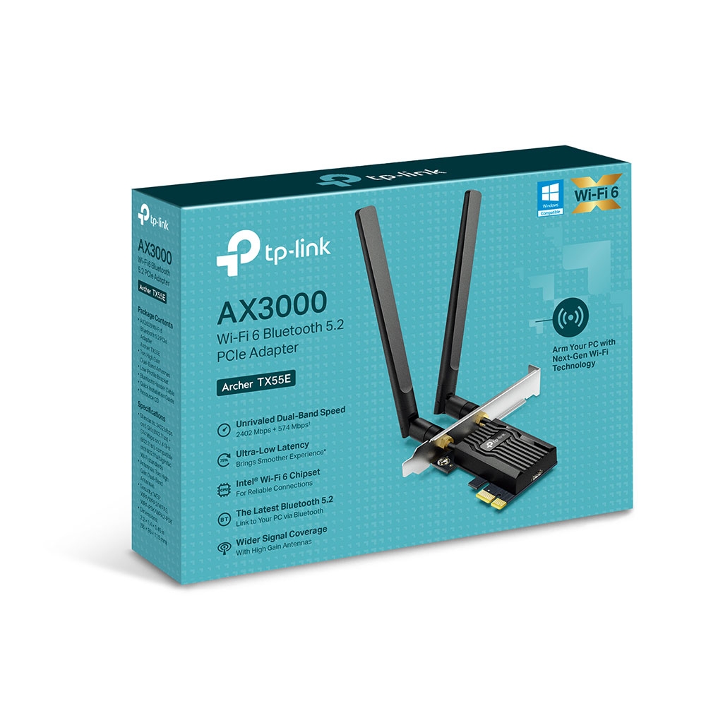 TP-Link AX3000 Wi-Fi 6 Bluetooth 5.2 PCIe Adapter