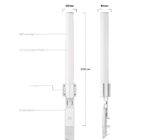 airMAX 2.4 GHz, 13 dBi, Omni Antenna