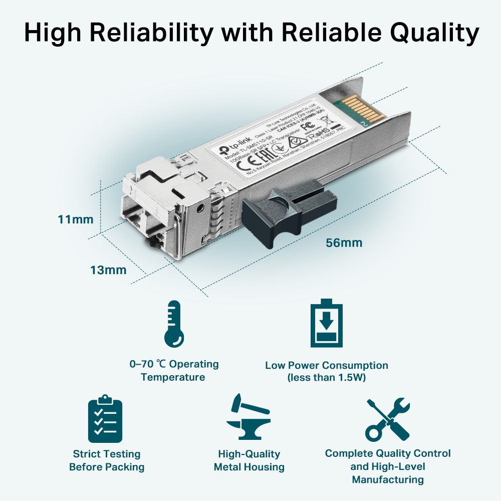 TP-Link 10GBase-SR SFP+ LC Transceiver