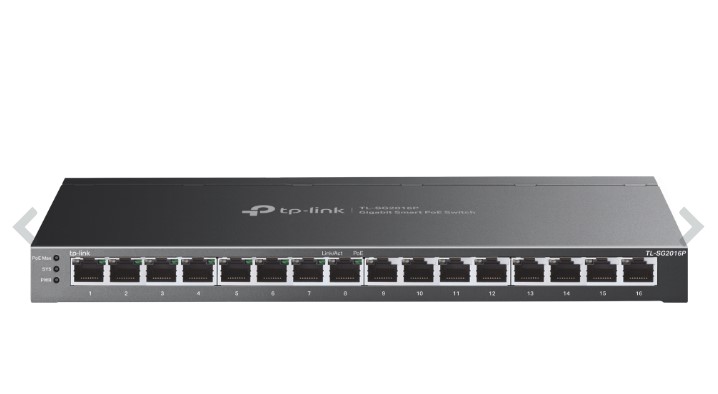 TP-Link JetStream 16-Port Gigabit Smart Switch with 8-Port PoE+