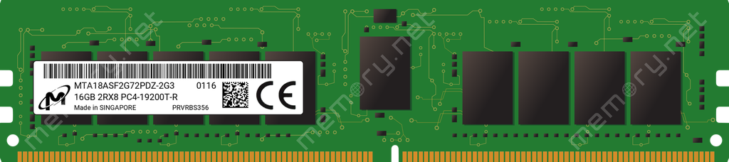 DELL 16GB 2RX8 PC4-2400T DDR4 ECC MEMORY(1x16GB) M393A2K43BB1-CRC