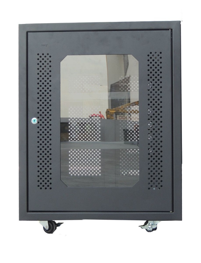 GrowV 19' Floor Stand Server Rack 15U (Tempered Glass Door)