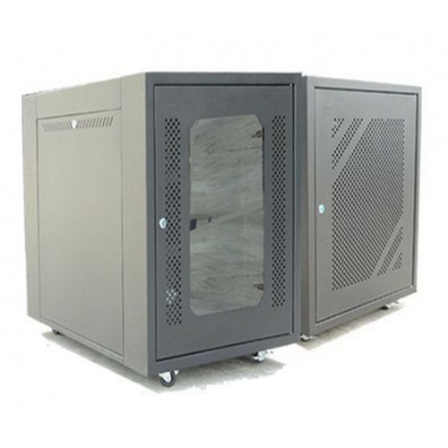 GrowV 19' Floor Stand Server Rack 18U (Tempered Glass Door)