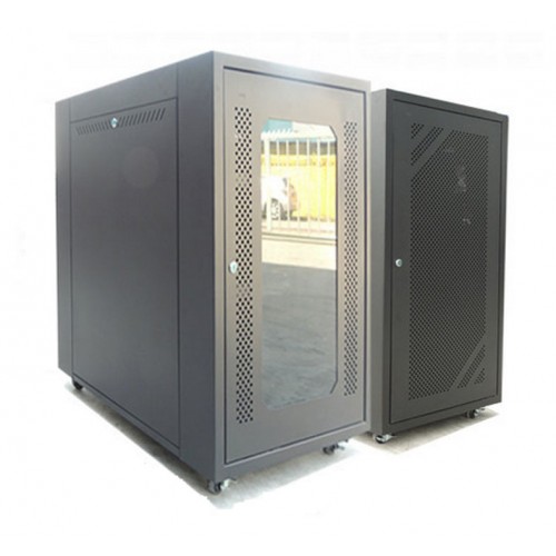 GrowV 19' Floor Stand Rack Server Rack 24U (Tempered Glass Door)
