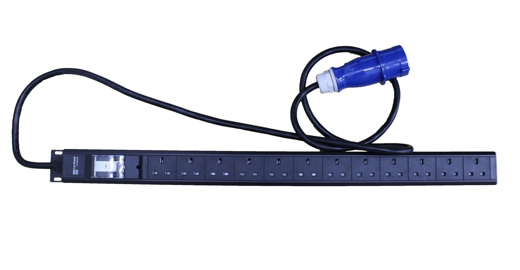 CentRacks 12 Gang 13A PDU with 32A DP MCB
