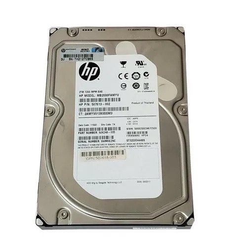 (Refurbished) HP MB2000FAMYV 2TB 7.2K RPM 3.5" SAS 6Gb/s Hot-Swap Midline Internal HDD