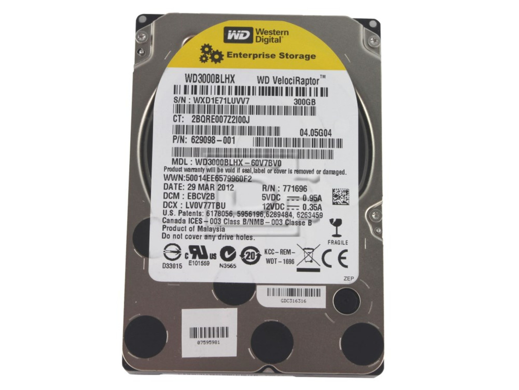 Western Digital VelociRaptor 300GB 10000 RPM 32MB Cache SATA 3.0Gb/s 2.5" Enterprise Hard Drive