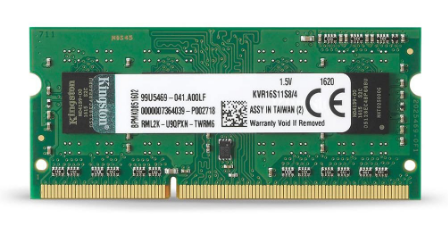 4GB 1Rx8 512M x 64-Bit PC3-12800 CL11 204-Pin SODIMM