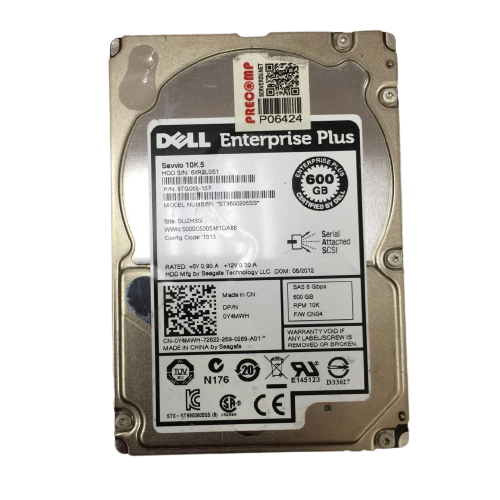 Dell 600GB 10K SAS 2.5in 6Gbps Hard Drive