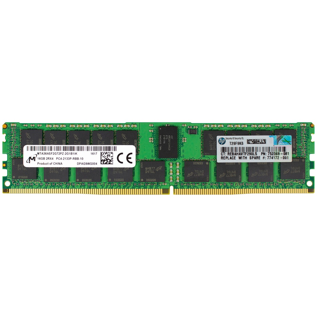(Refurbished) HPE 16GB 2RX4 PC4-2133P RDIMM ECC