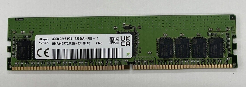 (Refurbished) SK Hynix 32GB 2RX8 PC4-3200AA RDIMM ECC