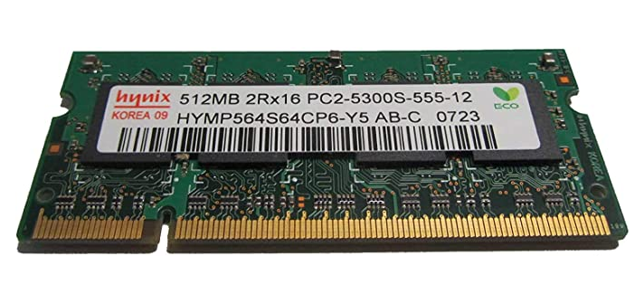 Hynix 512MB 2Rx16 PC2-5300S DDR2-667MHz 200p SODIMM
