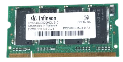 Infineon 256MB DDR SDRAM SODIMM, 333MHz CL2.5 Memory