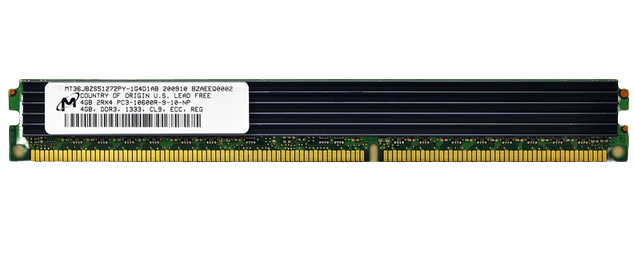 Micron 4GB PC3-10600 DDR3-1333MHz ECC Registered CL9 240-Pin DIMM