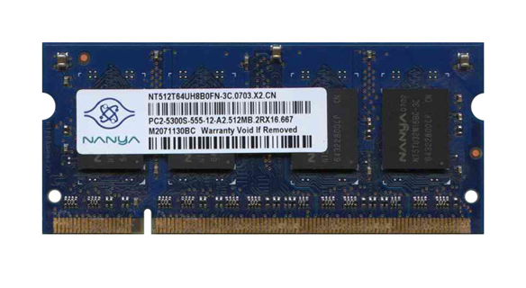 Nanya 512MB 2Rx16 PC2-5300s DDR2 667MHZ SODIMM Laptop Memory