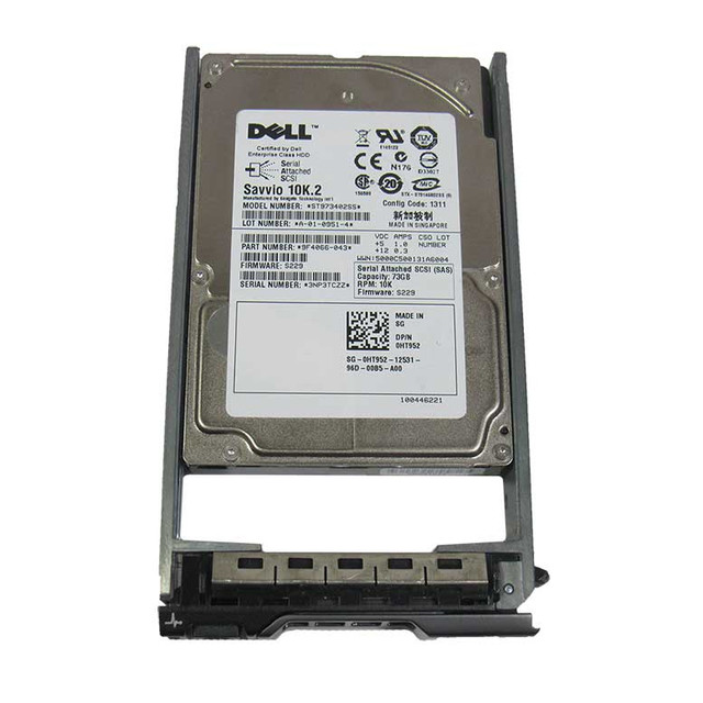 (HT952) Dell 73GB SAS 3 Gb/s 2.5 inches 10000RPM  Server Hardisk 