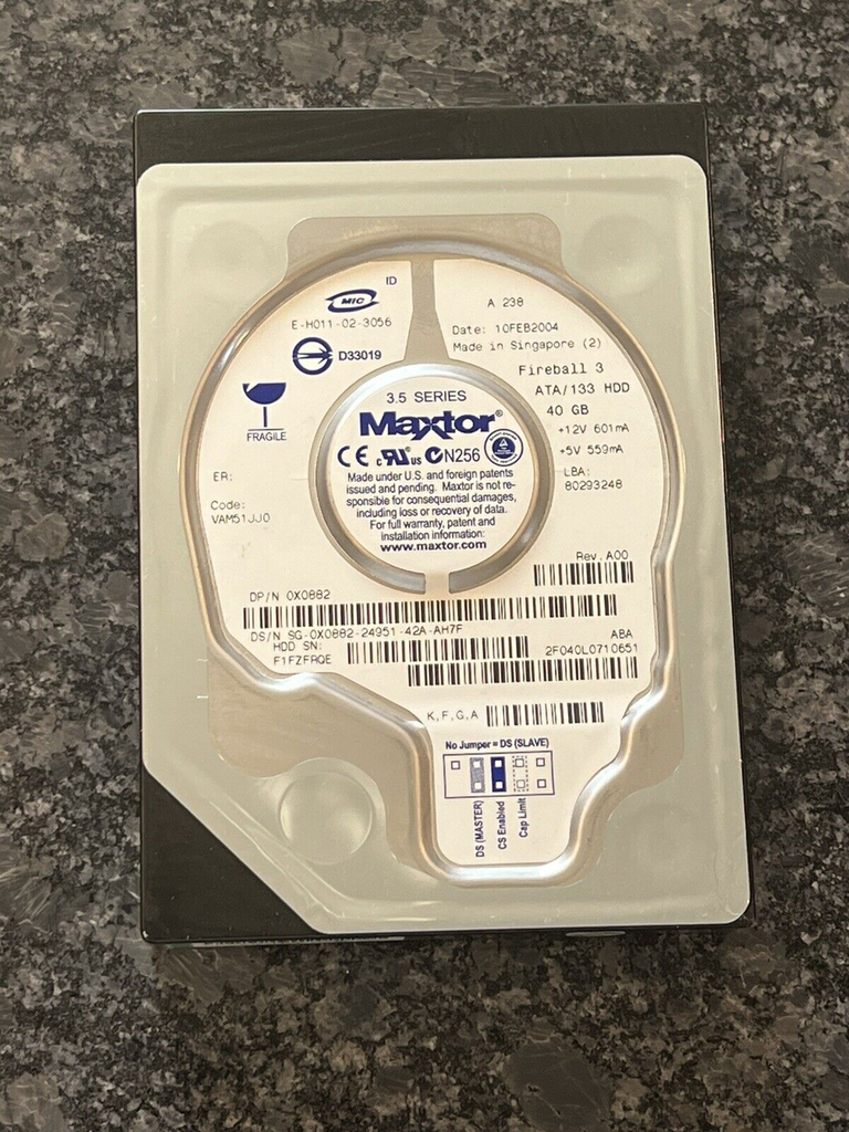 IDE Hard Disk Drive Maxtor Fireball 3 40GB