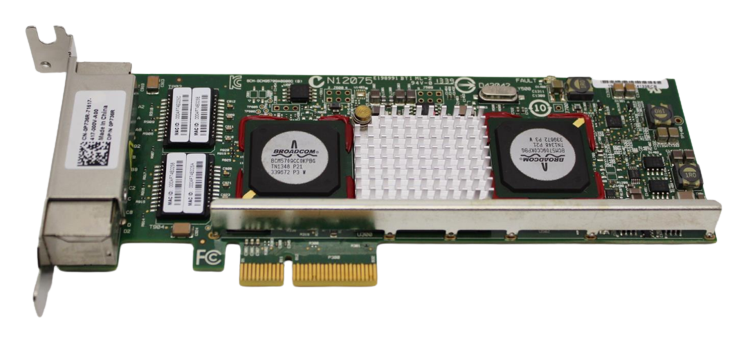 Dell 0P736R Broadcom Quad Port 1GBps PCI-E quad NIC Network Card