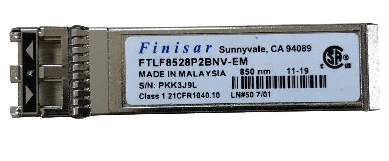Finisar FTLF8528P2BNV-EM Fiber Channel 8GB 850nm SFP+ Fibre Transceiver