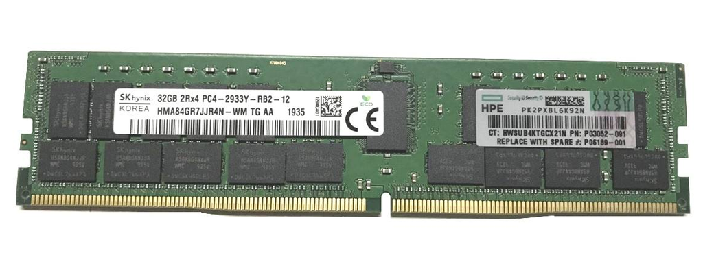 SAMSUNG 32GB PC4-2133P-R ECC 2RX4 MEMORY PC4-17000 M393A4K40BB0-CPB