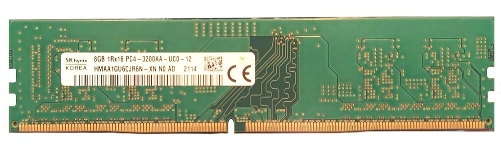 SK HYNIX 8GB DDR4 3200MHZ 1GX64 UNBUFFERED 288 PIN SINGLE RANK 1.2V HYNIX