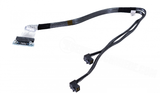 Dell R730 60cm SAS Cable 2x SFF-8643 winkel 1x PERC SAS 0F037C