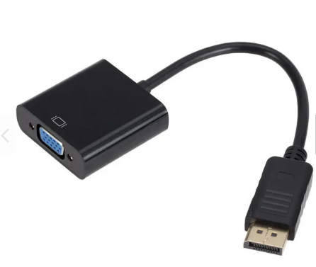 DisplayPort DP to VGA Adapter Cable Male to Female Converter for PC Computer Laptop HDTV Monitor Projector