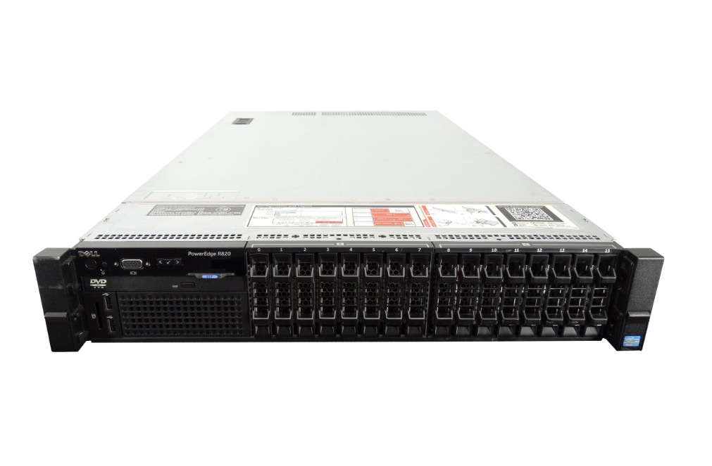 (Refurbished) Dell PowerEdge R820 Rack Server (2xE54603V2.16GB.2x512GB)