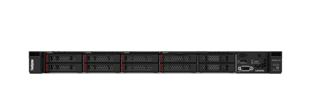 Lenovo ThinkSystem SR250 V2 Rack Mount Server (E-2324.8GB) - 4 Bays