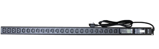 [CP-20xC13-4xC19-16A-VM] CentRacks 20 Gang 10A PDU with 16A DP MCB c/w AMP&VOLT Meter