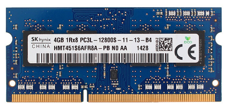 [HMT451S6AFR8A-PB] (Refurbished) Hynix 4GB PC3-12800 DDR3-1600MHz non-ECC Unbuffered CL11 204-Pin SoDim