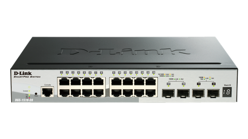 [DGS-1510-20] D-Link 16 x Port + 2 SFP + 2 10G SFP+ Stackable Smart Managed Gigabit Switch