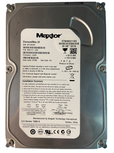 [STM380211AS] Maxtor 80GB SATA II 7200 RPM hard drive