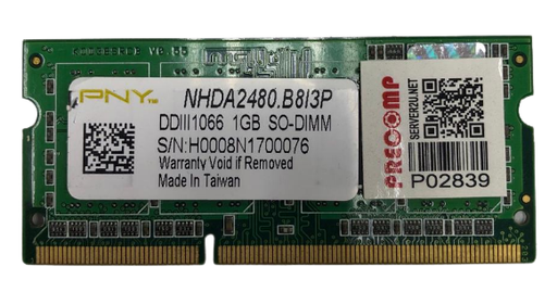 [NHDA2480.B8I3P] PNY 1GB DDR2 1066Mhz SODIMM RAM