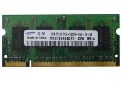 [M470T2864QZ3-CF7] Samsung 1GB 2Rx16 DDR2 PC2-6400s 800MHz 200pin SODIMM Notebook Memory