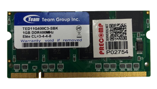 [TED11G400C3-SBK] Team Elite 1GB SODIMM DDR 400MHz CL3 Notebook Memory