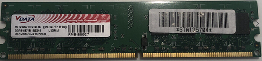 [VD2667002GMU/HYQPE1B16] VDATA DDR2 667(5) 2Gx16 U-DIMM