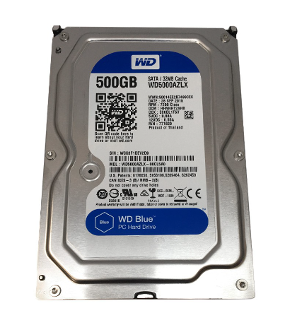 [WD5000AZLX] WD Western Digital Blue 500GB 7200 RPM 32MB Cache SATA 6.0Gb/s 3.5 Desktop Internal HDD