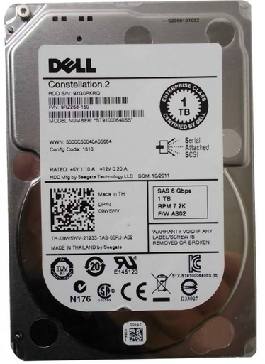 [400-BGEB] 1TB 7.2K RPM SATA 6Gbps 512n 3.5in Cabled Hard Drive, new