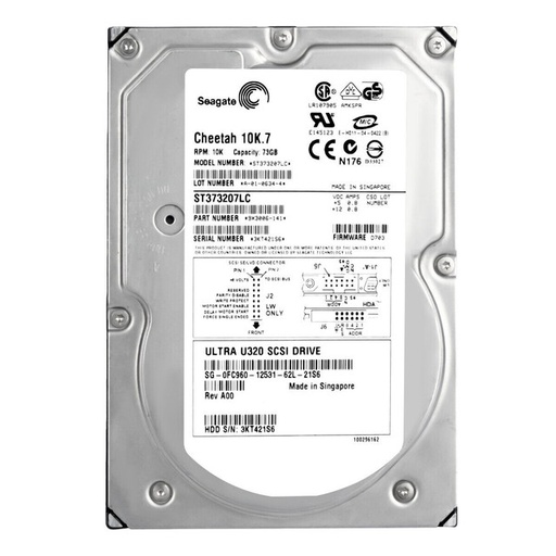 [341-3028] (341-3028) Dell 73GB SAS 3 Gb/s 	3.5 inches 10000RPM Server Harddisk