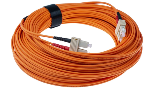 [RS PRO SC] RS PRO SC to SC Duplex Multi Mode OM1 Fibre Optic Cable, 62.5/125μm, Orange