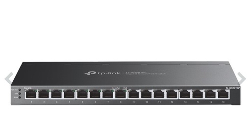 [TL-SG2016P] TP-Link JetStream 16-Port Gigabit Smart Switch with 8-Port PoE+