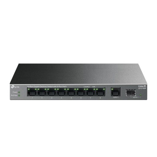 [LS1210GP] TP-Link 10-Port Gigabit Desktop Switch with 8-Port PoE+