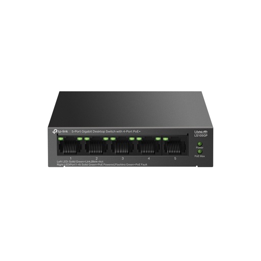 [LS105GP] TP-Link 5-Port Gigabit Desktop Switch with 4-Port PoE+