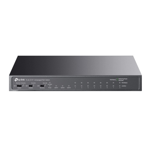 [TL-SL1311P] TP-Link 8-Port 10/100Mbps + 3-Port Gigabit Desktop Switch with 8-Port PoE+