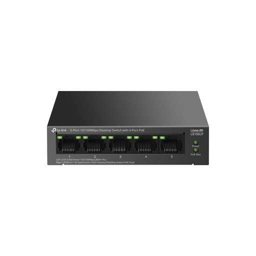 [LS105LP] TP-Link 5-Port 10/100Mbps Desktop Switch with 4-Port PoE