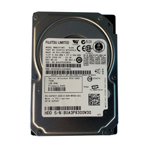[CA06731-B70300LD] Fujitsu 73GB 10000RPM SAS 3.0 Gbps 2.5 16MB Cache Enterprise Hard Drive"